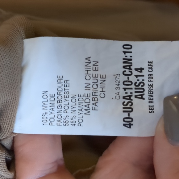 KAPALUA* long sleeve jacket top combo lace detail covered button closure mesh - Picture 9 of 17